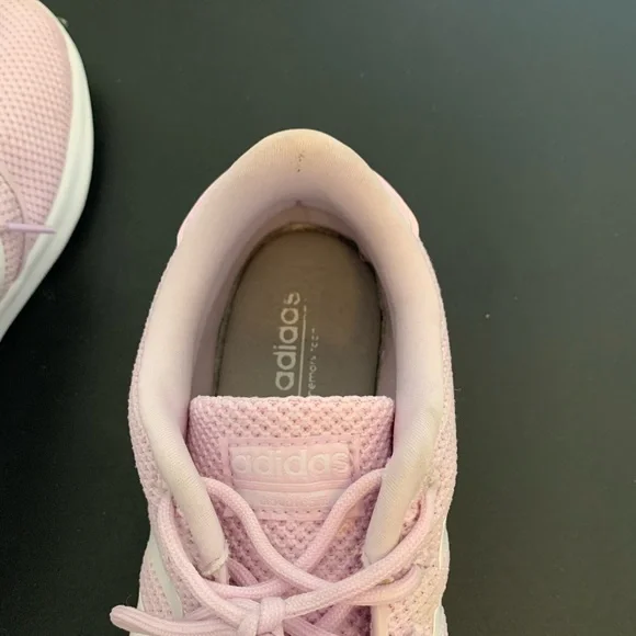 Adidas Cloudfoam QT Racer Running Shoes Women’s SZ 10 Pink with White Strips - Picture 7 of 8